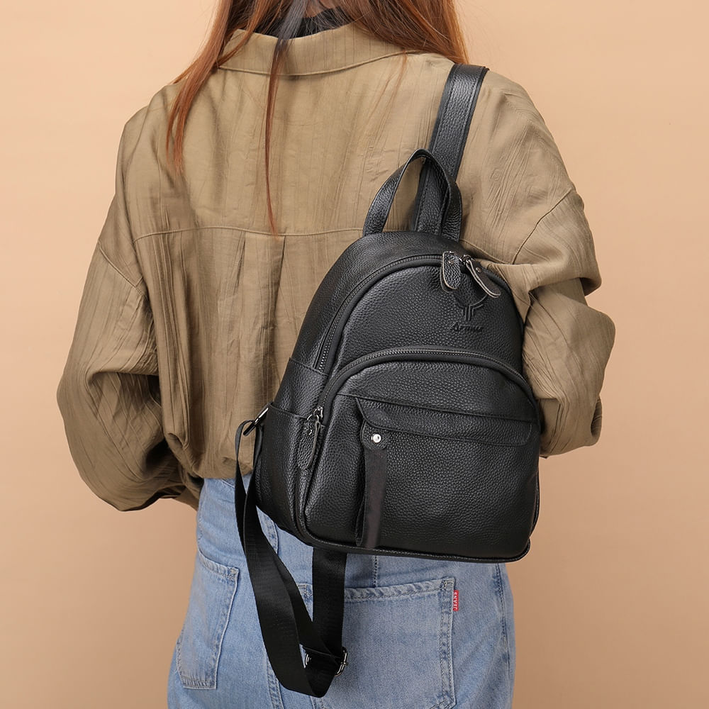 Mochila De Cuero Vacuno Para Dama IDALIA 319