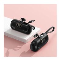 Mini Powerbank Portátil Demgel D-E2028 para Android y iPhone 6500 mAh PD 25W Negro