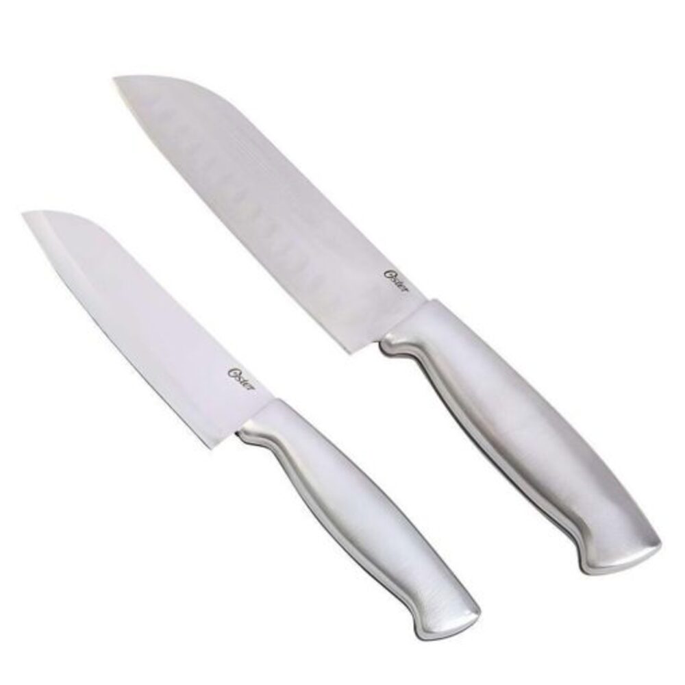 Set de Cuchillos Oster 2Pzs Santoku Acero Inoxidable 91602 02