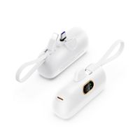 Mini Powerbank Portátil Demgel D-E2028 para Android y iPhone 6500 mAh PD 25W Blanco