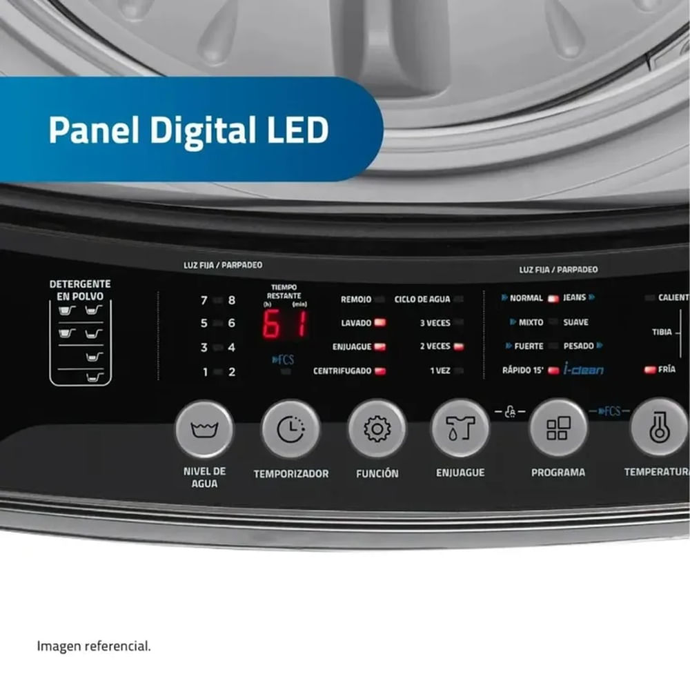 Lavadora Automática Indurama 18KG LRI-18DGR