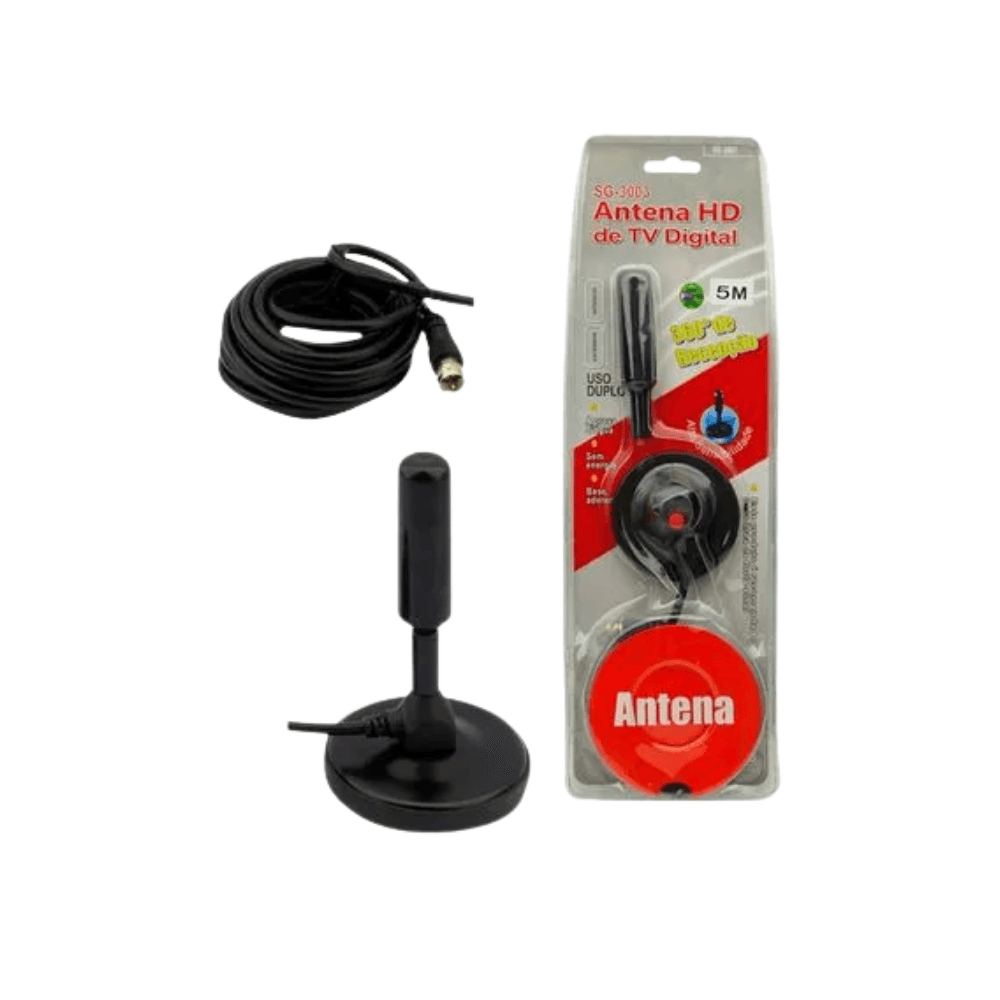 Antena digital para TV LCD smart- Genérico con base imantada 5 mts