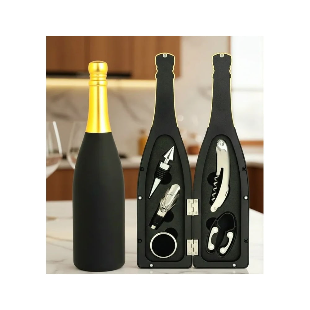 Set de Sacacorcho con Accesorios de Vino