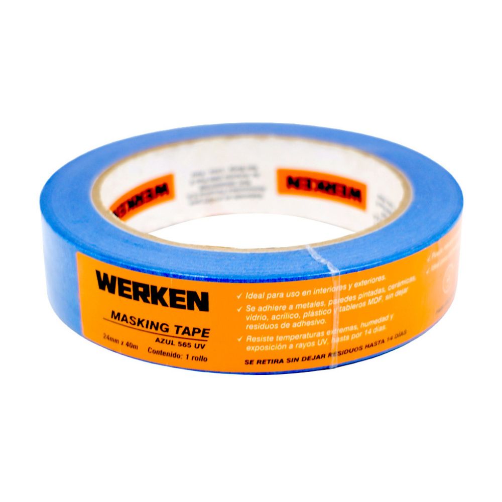 Cinta Masking Tape Azul Werken 24mmx40m