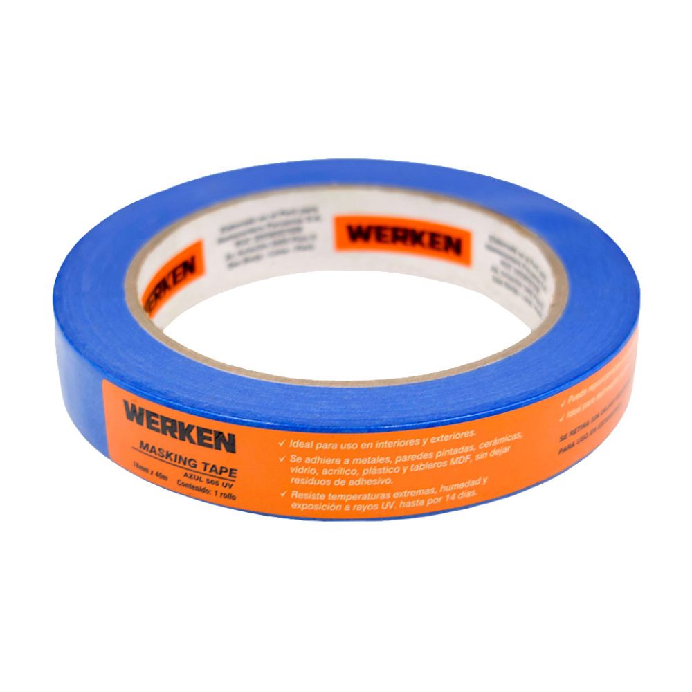 Cinta Masking Tape Azul Werken 18mmx40m