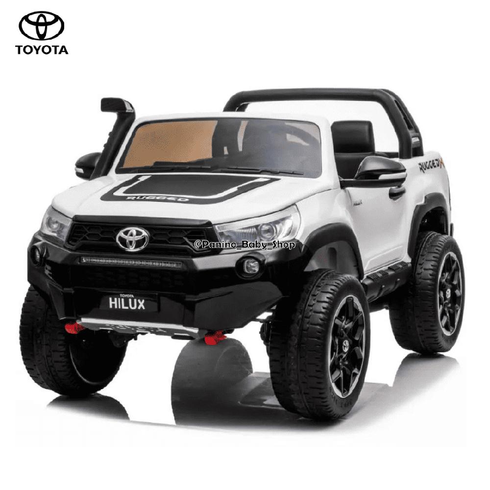 Carro a Batería Toyota Hilux para Niños -RUGGED X- Blanco RUGGEDX-004