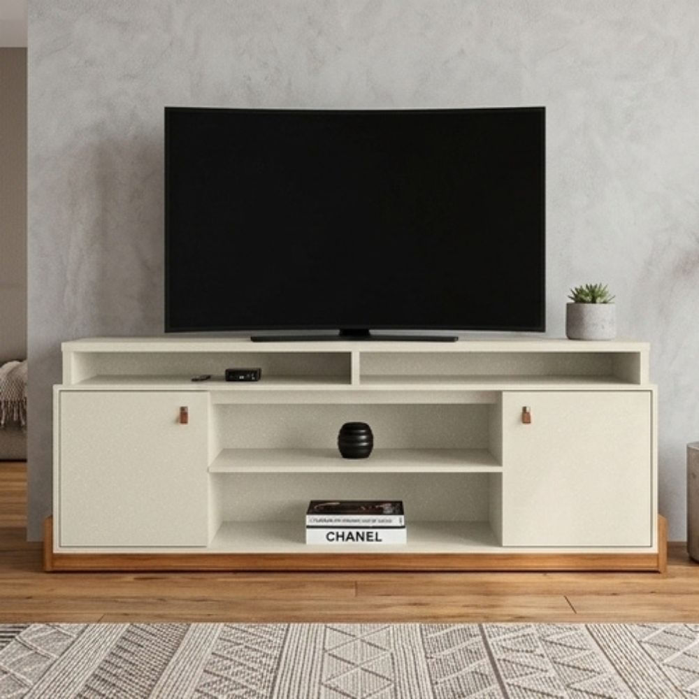 Mesa de TV 55'' Sean Blanco y Marrón | Masiva Home