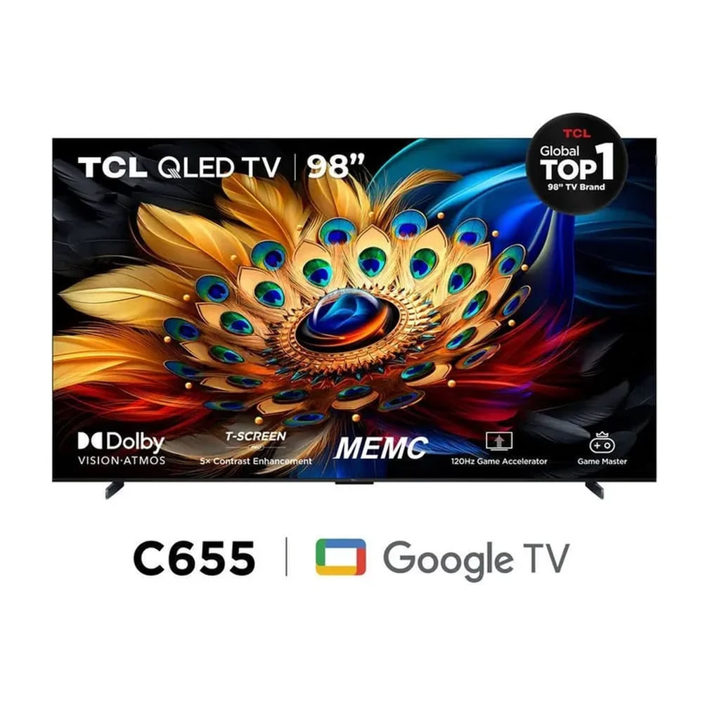 Televisor TCL 98 98C655 QLED Google TV 4K Ultra HD