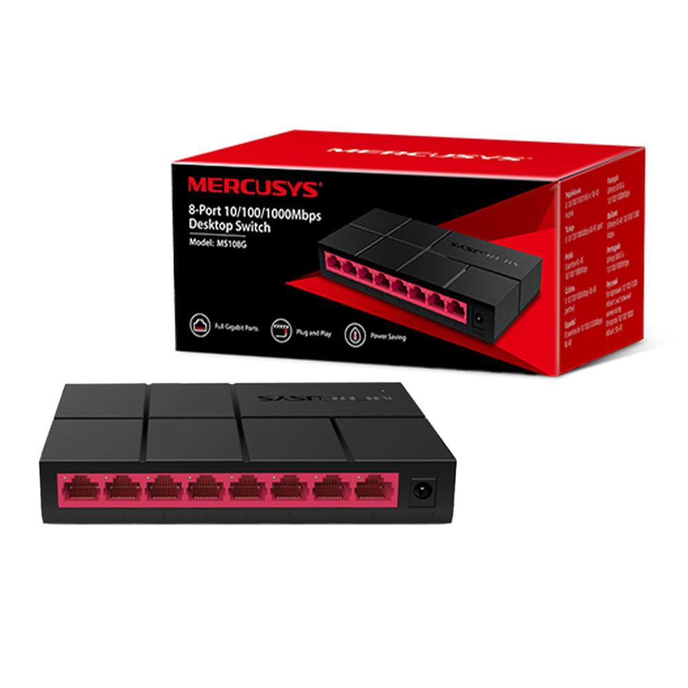 Switch Mercusys MS108G Gigabit 8 Puertos