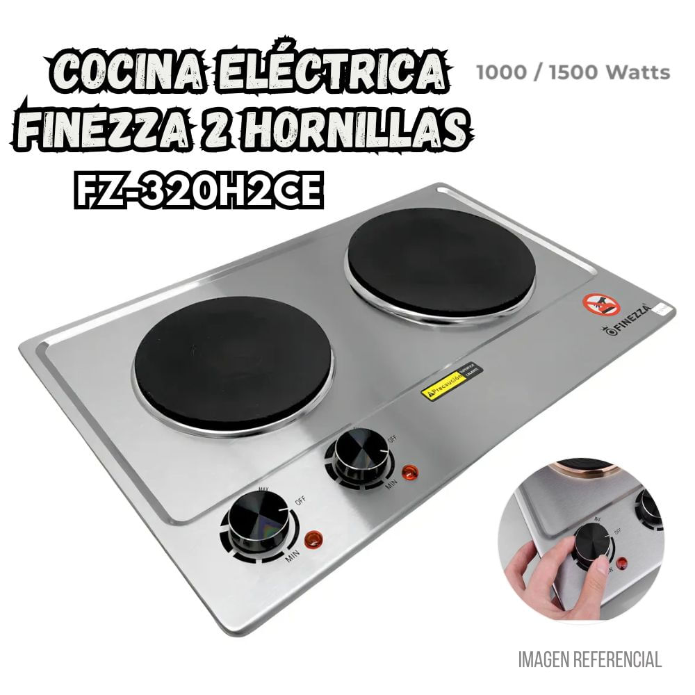 COCINA ELECTRICA FINEZZA DE 2 HORNILLAS  FZ-320H2CE