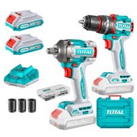 Combo Taladro Percutor 66Nm + llave de Impacto 405Nm Total TCKLI20286