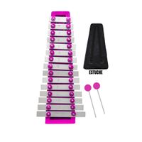 Xilófono Metalófono de 2 Octavas de 15 Notas Rosado