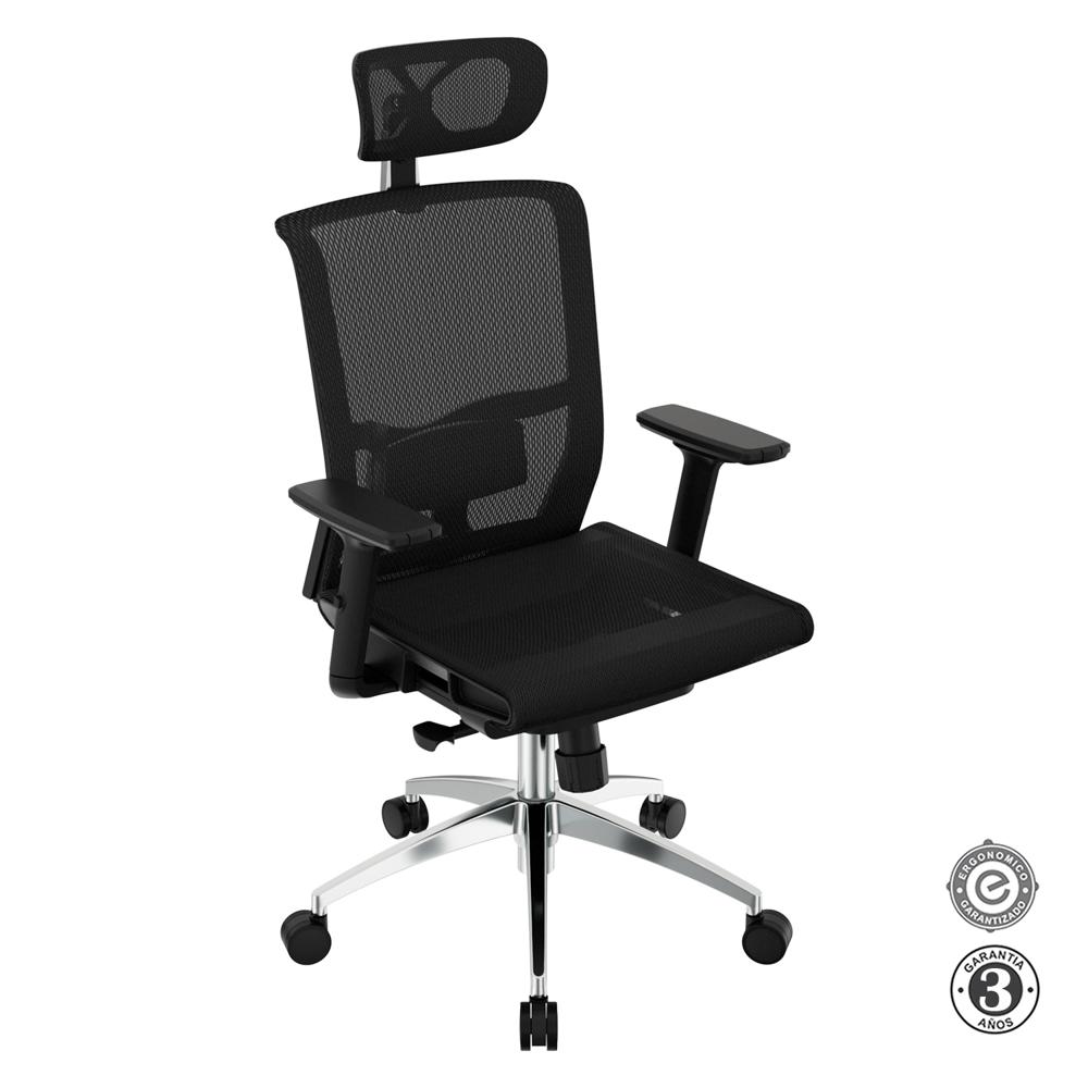 Silla Ergonómica Delphi Full Presidente Negro Althea Confort