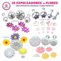 Set Premium de 14 Expulsadores de Flores para Repostería