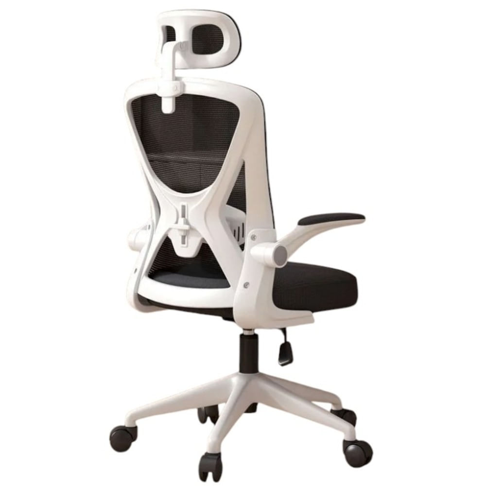Silla de Oficina con Diseño Clásico y Cabecera Blanco