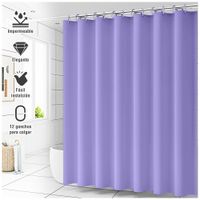 Cortina de Baño Impermeable Premium 180x180 Lila U88