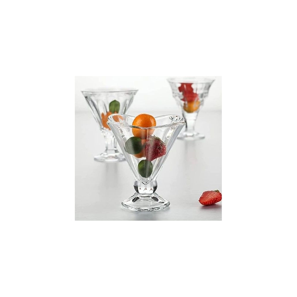 Set x 6 Copas para Helado Diseño Flor 200ml