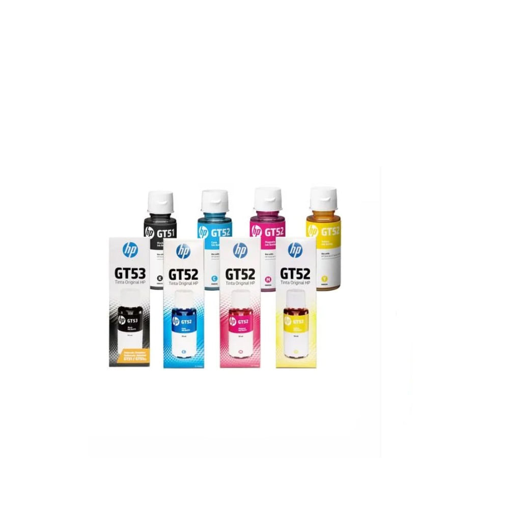 KIT Tinta HP GT52 y GT53 Pack  4 EN 1