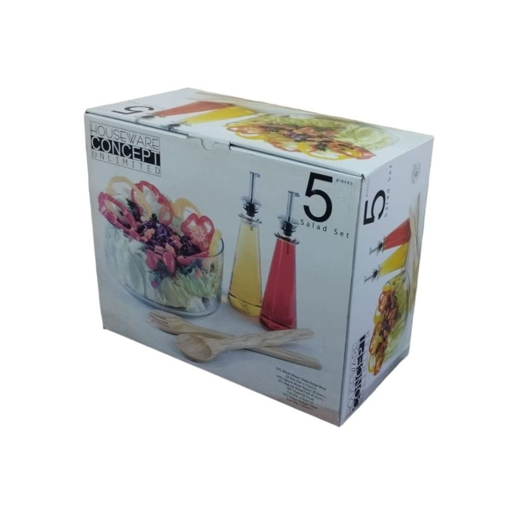 Juego Bowl Dispensador y Cucharas para Ensalada