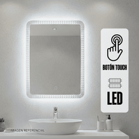 Espejo LED Zaga Milán Transparente de Vidrio 60x80 cm