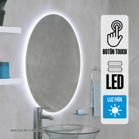 Espejo LED Orange Zara 80x60cm Transparente Biselado