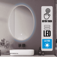 Espejo LED Orange Oval 49x69cm 4mm Luz Posterior Blanca