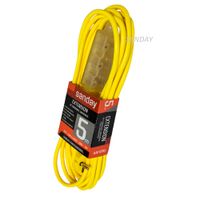EXTENSION DE CORRIENTE 5 METROS ALARGADOR CABLE AMARILLO 5 METROS SANDAY