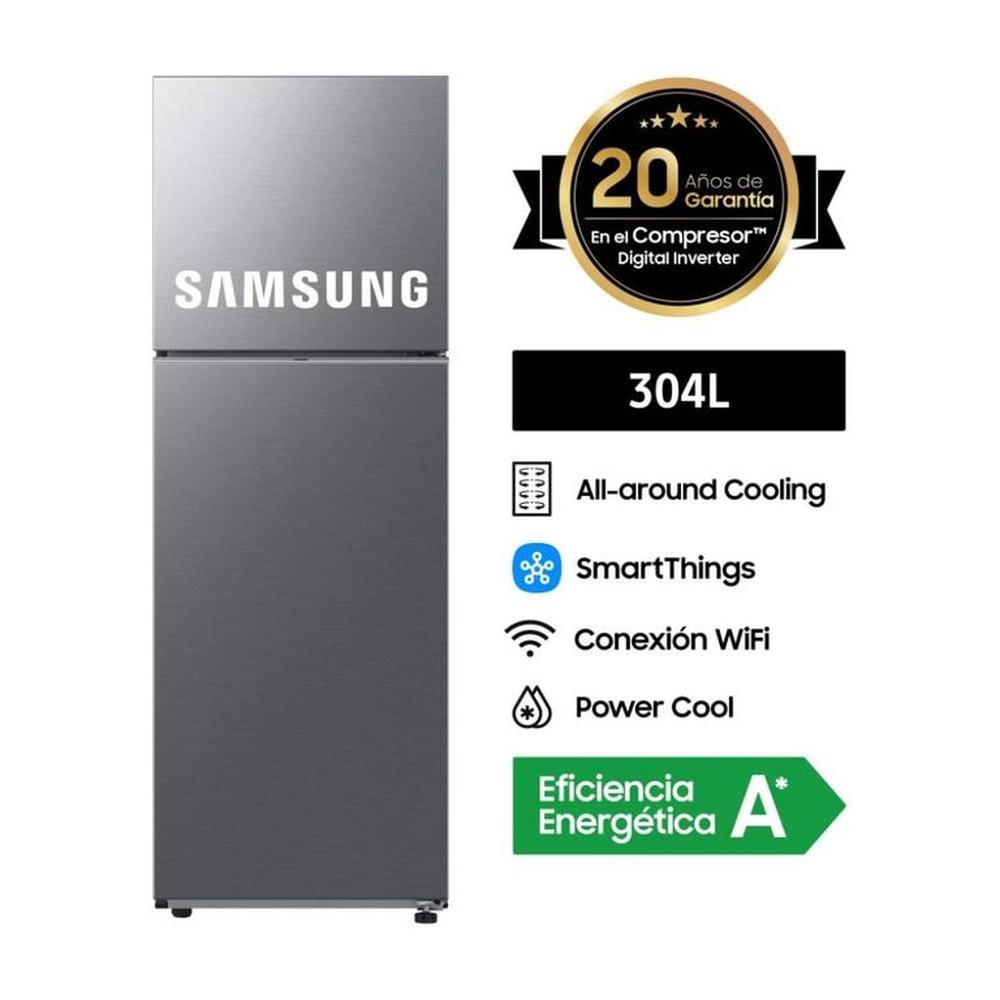 Refrigeradora Samsung Top Mount Freezer 304L Silver SDisp RT31DG5120S9PE