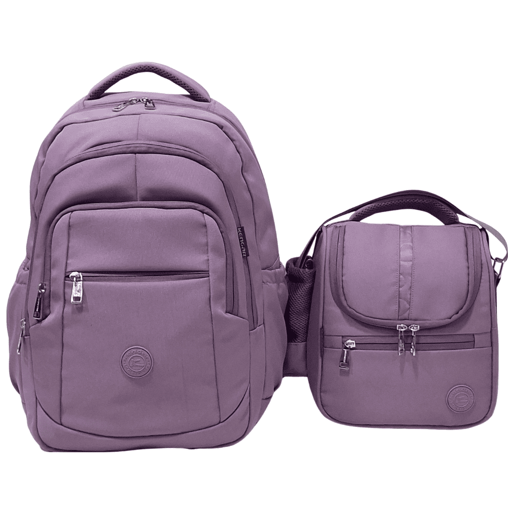 KIT ESCOLAR MOCHILA PIERO Y LONCHERA PRADO - ACEITUNA