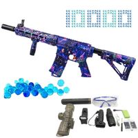 PISTOLA AR RIFLE DE ASALTO JUGUETE PARA NIÑOS Y ADULTOS ACCESORIOS LENTES LANZADOR DE HIDROGEL FRT