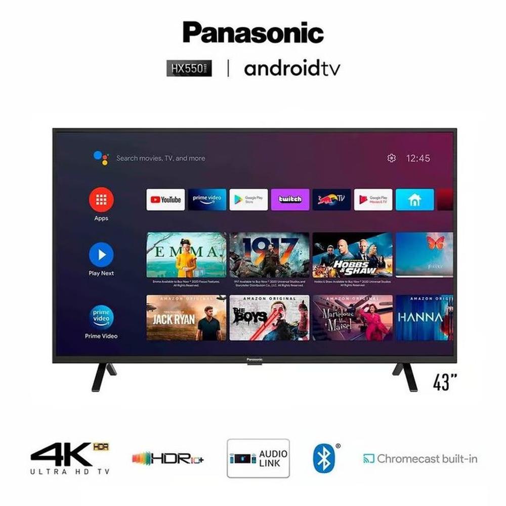 TELEVISOR PANASONIC 43 UHD SMART ANDROID TC-43HX550P.