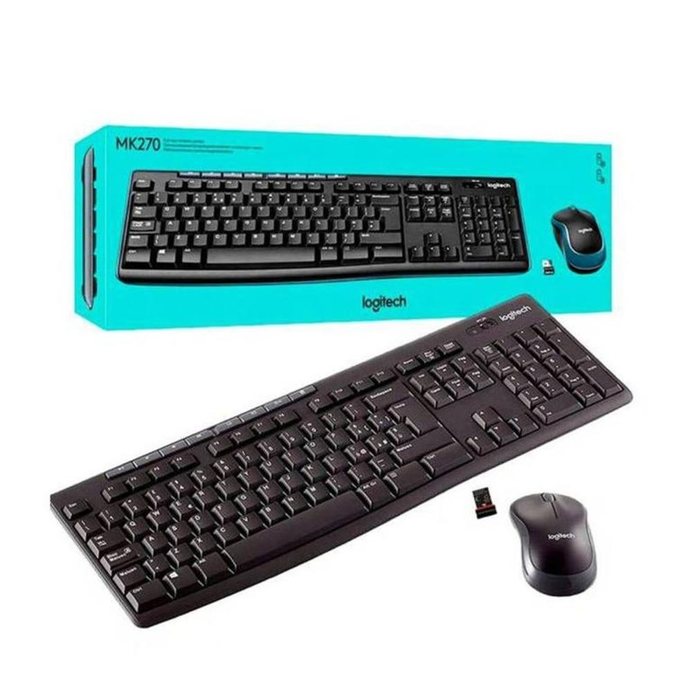 TECLADO LOGITECH Y MOUSE MK270 WIRELESS USB BLACK