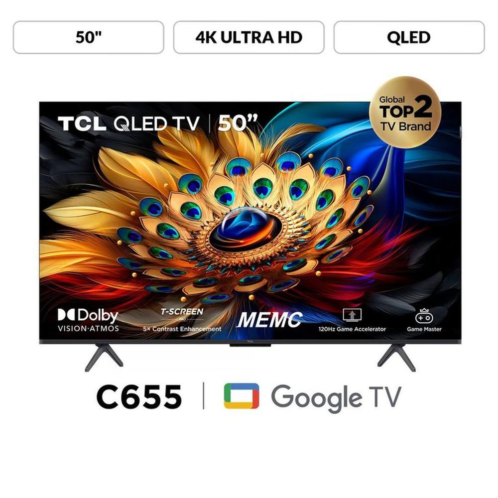 Televisor TCL 50"" 50c655  QLED Google TV 4K Ultra HD