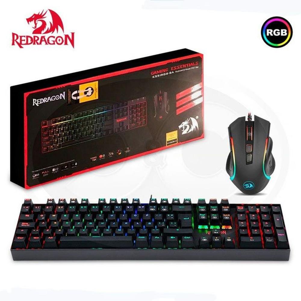 KIT K551RGB-BA-SP, Combo 2 en 1 Redragon MITRA + GRIFFIN, Español