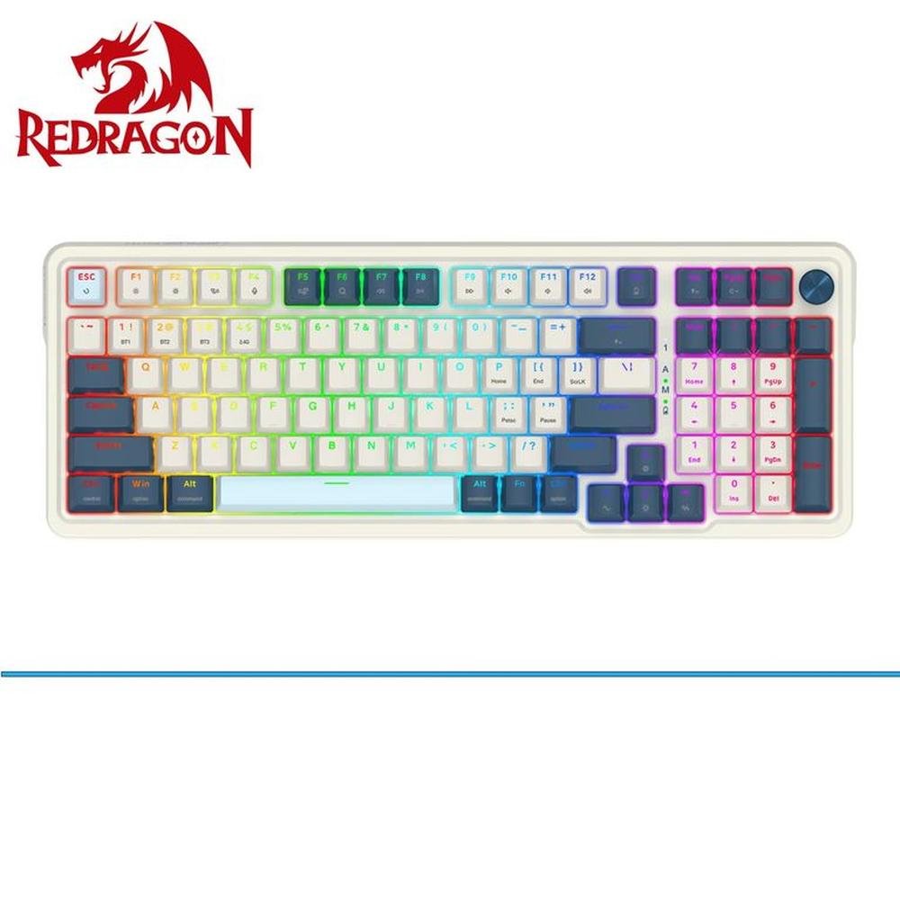 Teclado Redragon EISA K686-RGB-PRO Wireless English WB WHITEBLUE