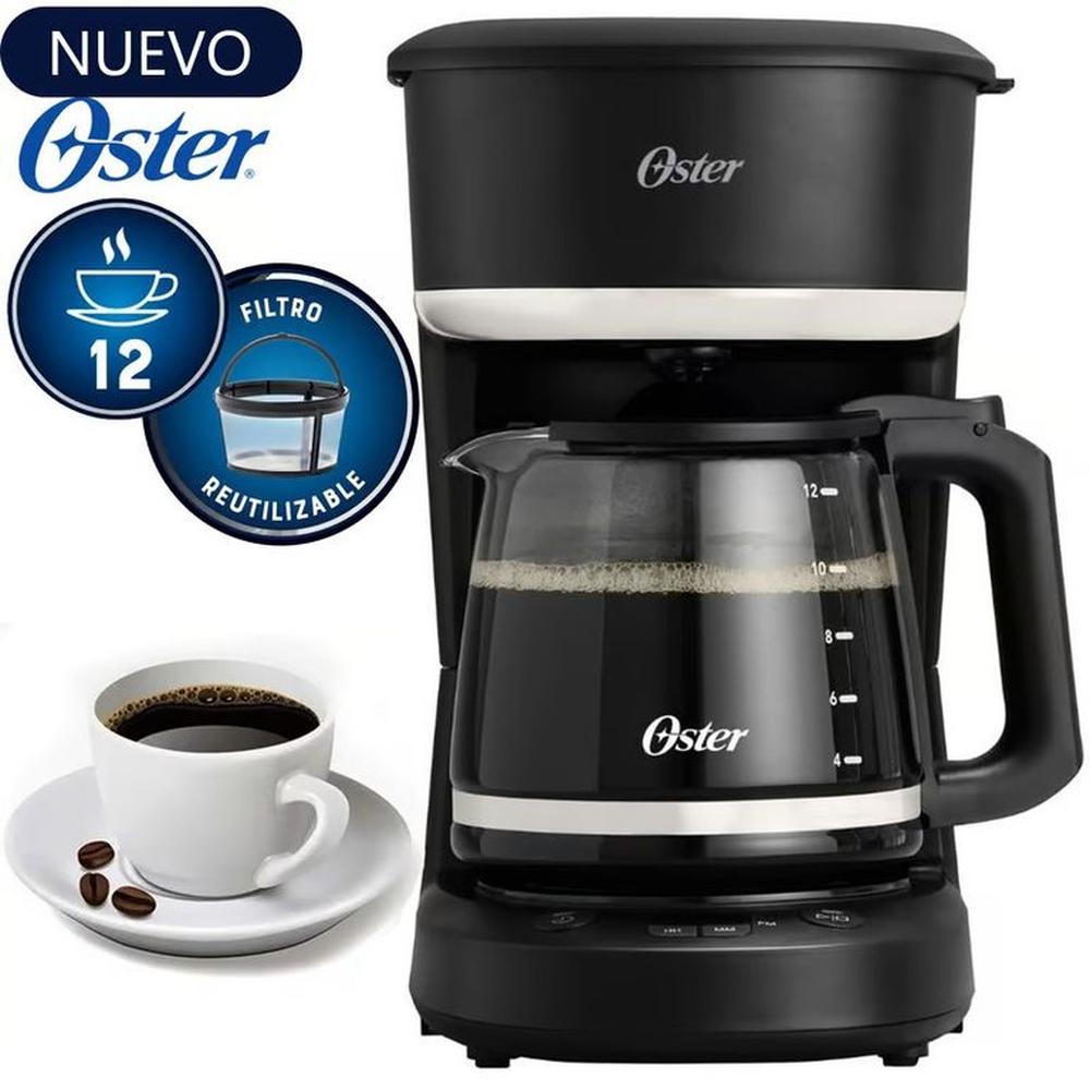 Cafetera Oster 12 Tazas de Filtro reutilizable BVSTDCS121B