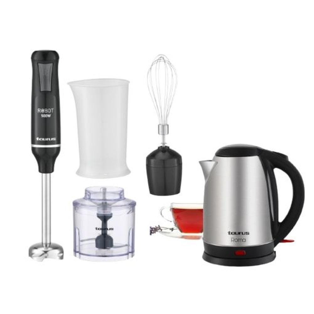 Batidora Inmersion Robot 500 Plus Inox II + Hervidor Taurus Roma