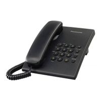 TELÉFONO FIJO PANASONIC ALÁMBRICO NEGRO KX-TS500LXB