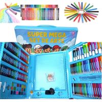 Set de Arte 208 Piezas Pinturas y Acuarelas para Pintar Azul