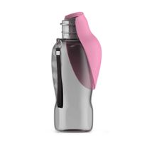 Botella de Agua Bebedero Portátil para Perros 800Ml de Color Rosado