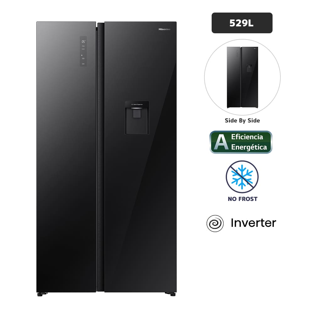Refrigeradora HISENSE 529L No Frost RS3P558NM11 Negro