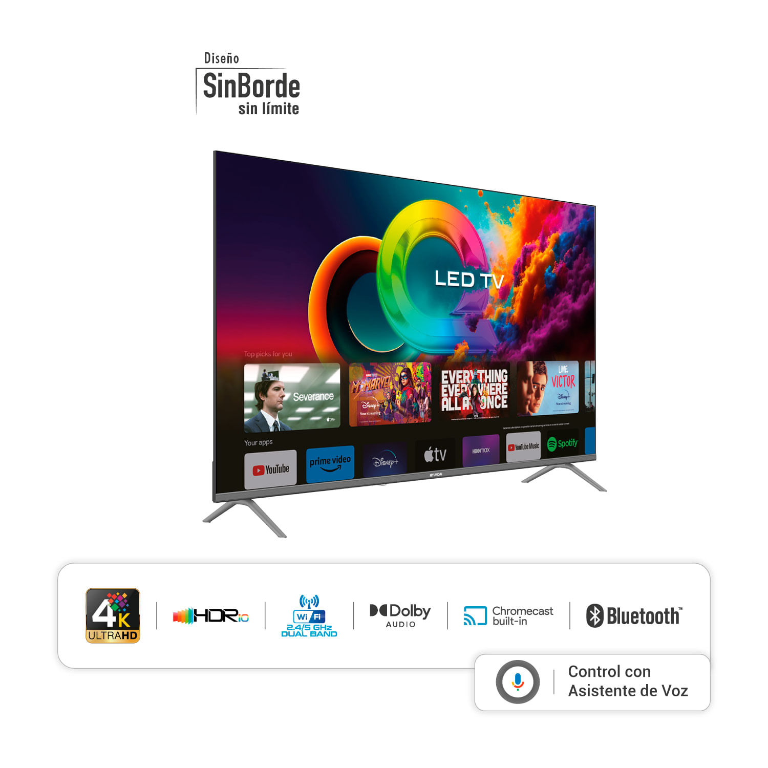 Televisor Hyundai 55"" HYLED5529QG UHD 4K QLED Smart