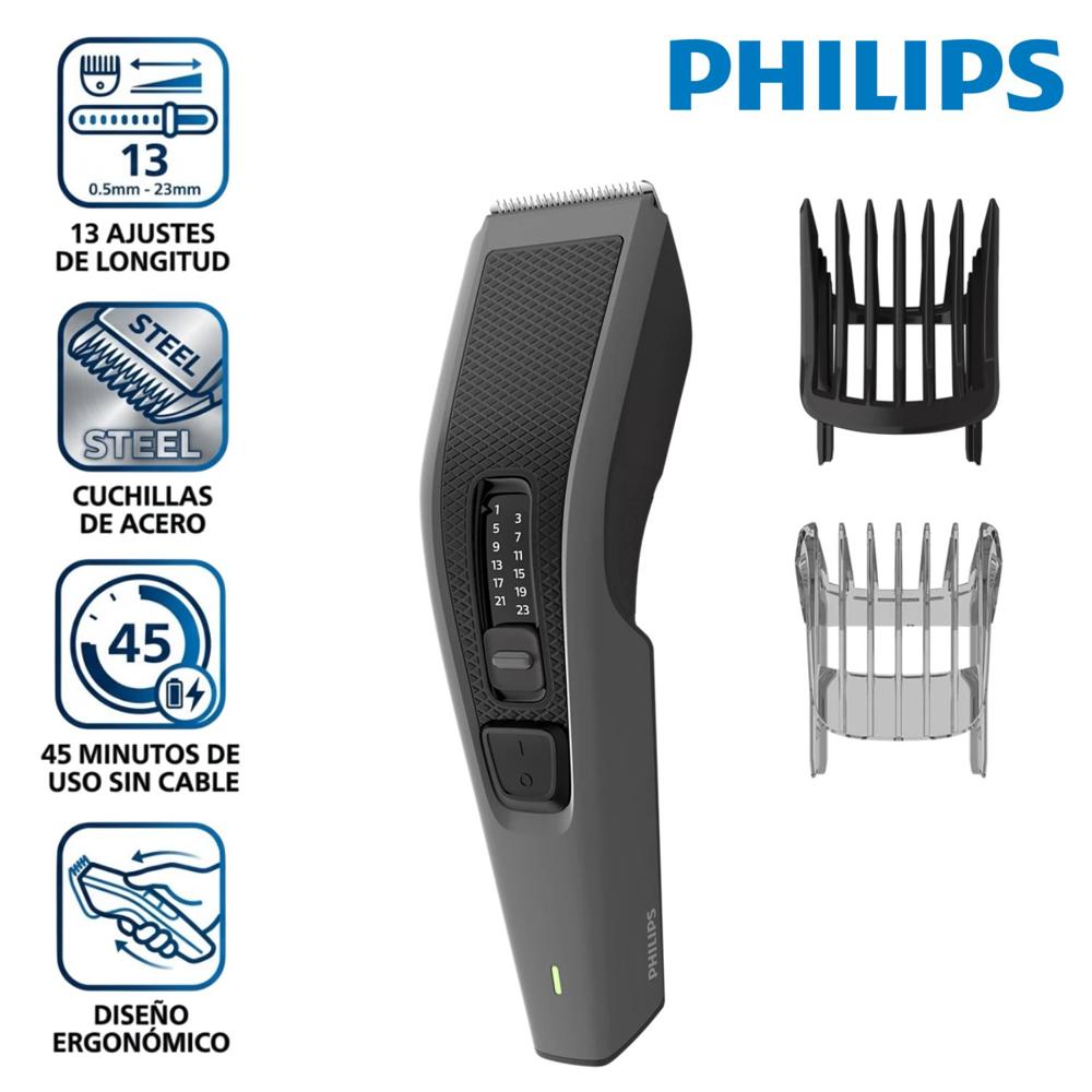 Cortadora de pelo y barba Philips HC 3525 con 13 ajustes de longitud De 0,5 mm a 23 mm