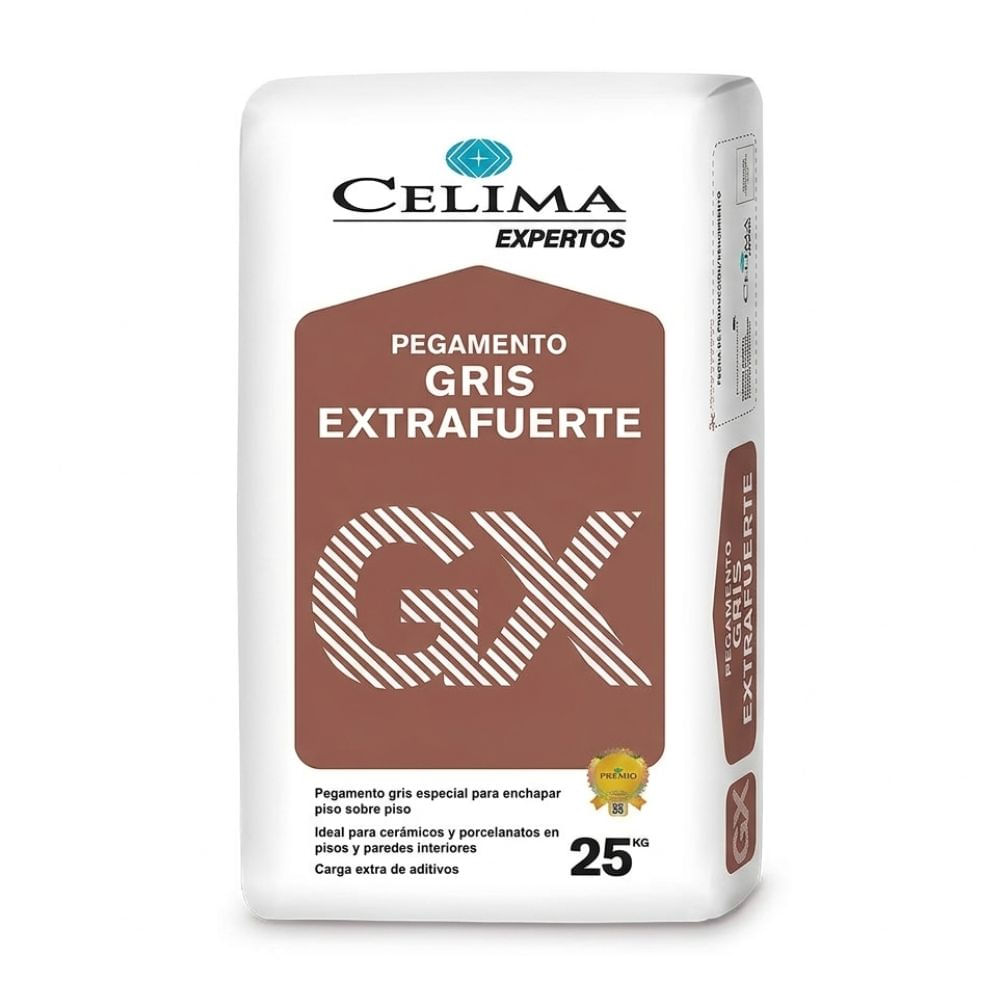 Pegamento en Polvo Extrafuerte Gris 25 kg Celima Weber