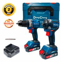 Combo Kit Dongcheng DCKIT26AM Taladro Percutor y Atornillador de Impacto 20V Brushless