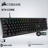 TECLADO GAME K70 CORE RGB SWITCH LINEAL MLX RED V2 MANDO MULTIMEDIA DIAL GIRATORIO SIN REPOSEMUÑECA