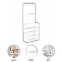Estante Organizador Zapatera Multiusos 4 Niveles 150x60x28cm Blanco
