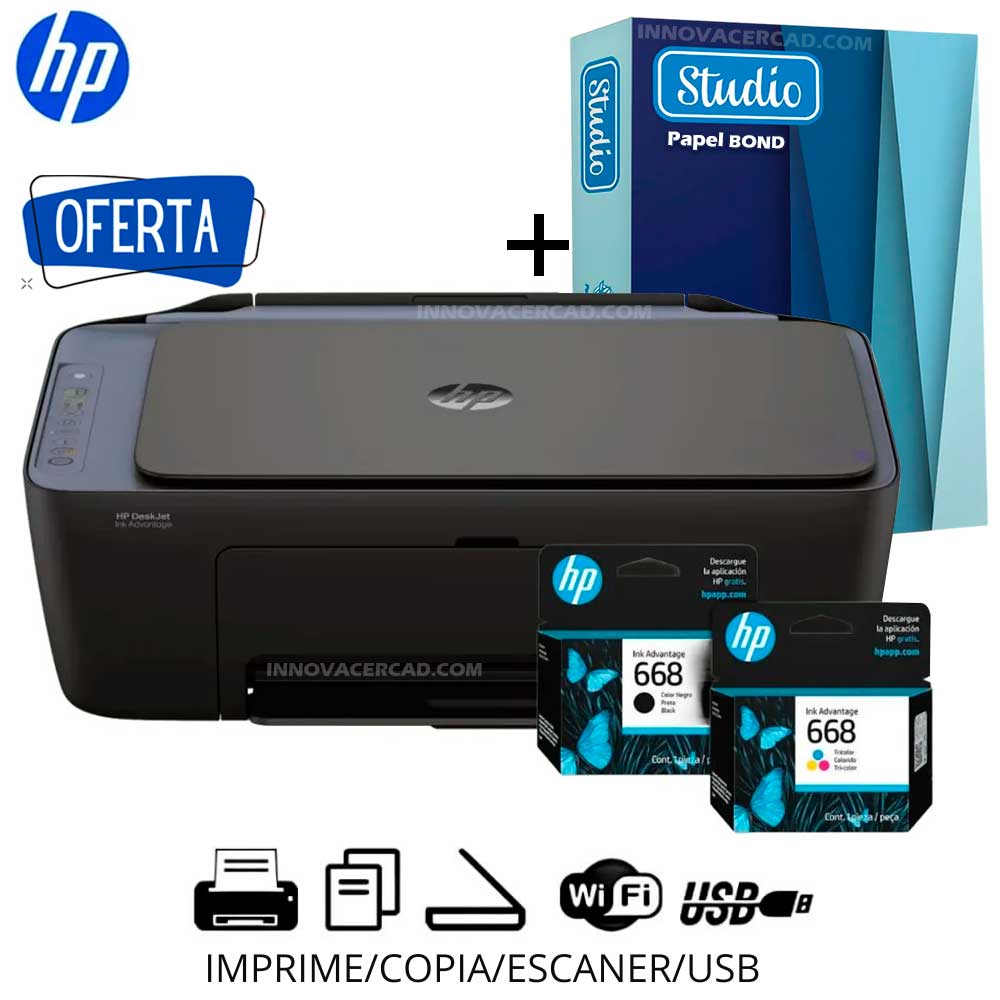 IMPRESORA MULTIFUNCIONAL HP DESKJET INK ADVANTAGE 2975 AJ4Y5A WIFI USB