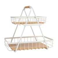 Frutero Doble 32.3x22.5x30.6cm Blanco Orange