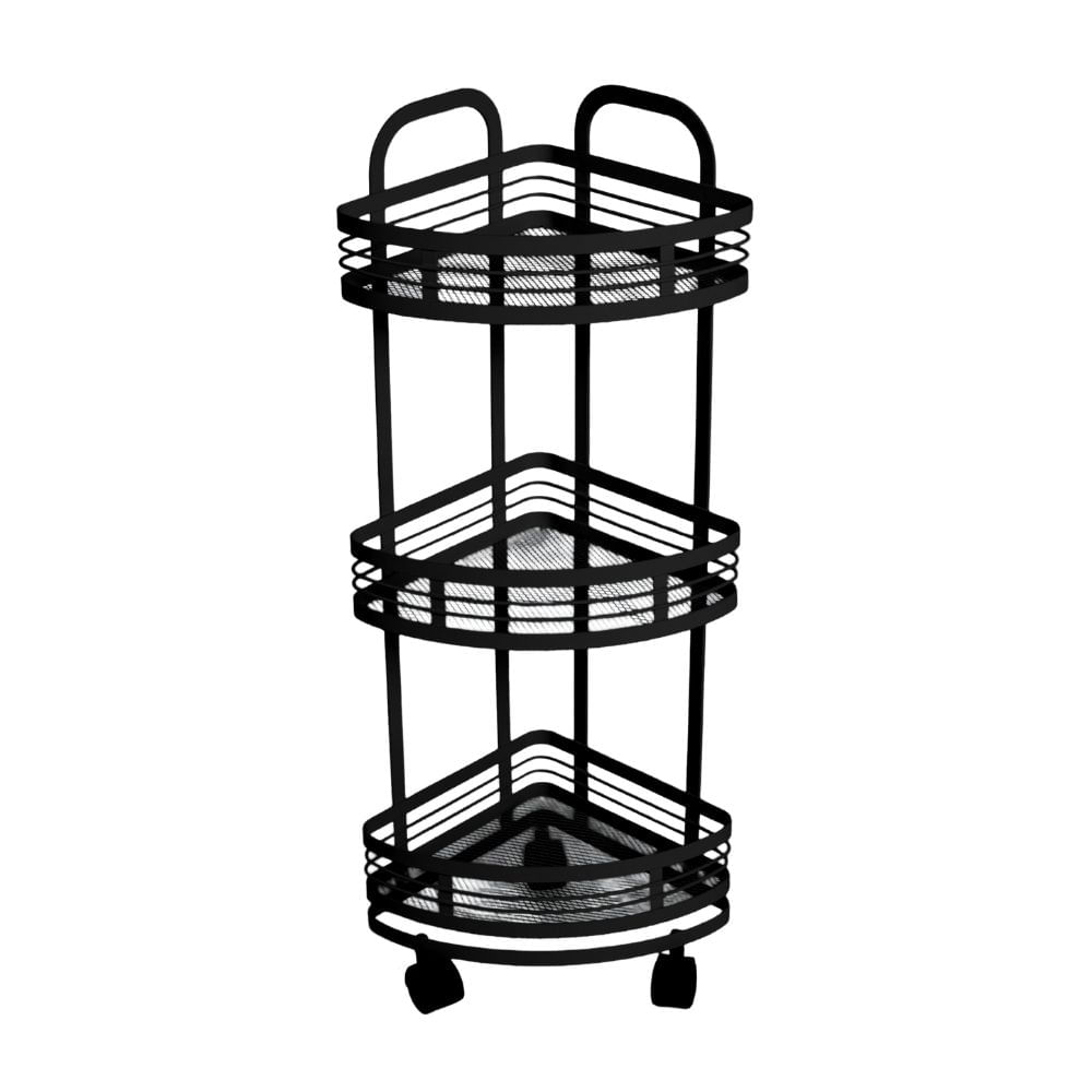 Carrito Organizador 29x23x75cm Negro Orange